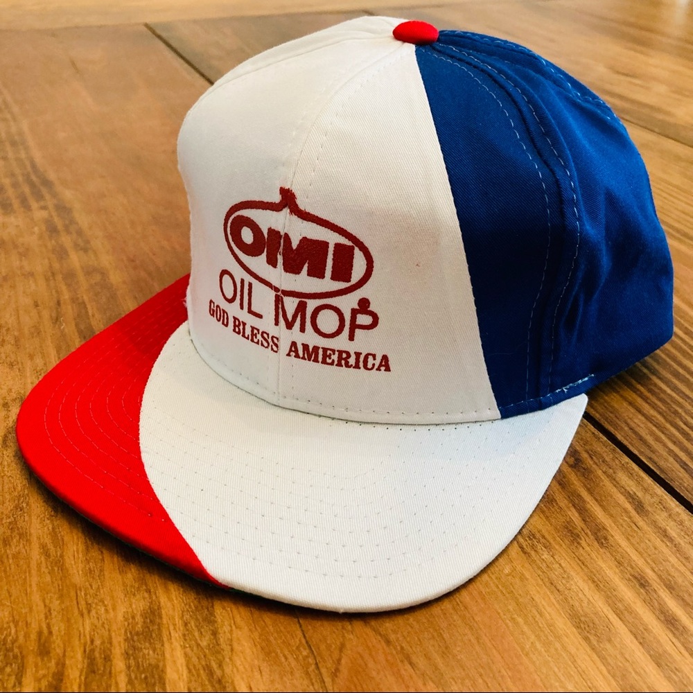 Vintage OMI Oil Mop Snapback Hat EUC